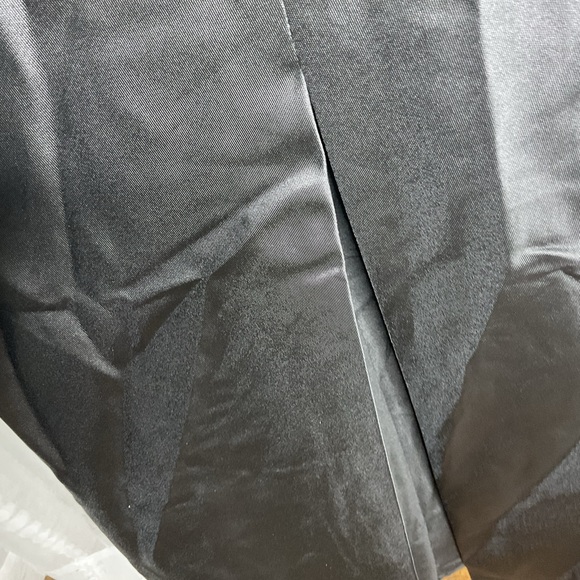 ALFRED SUNG Strapless Satin Black Column Maxi Dress with Bow NWT size 00 - Picture 11 of 14